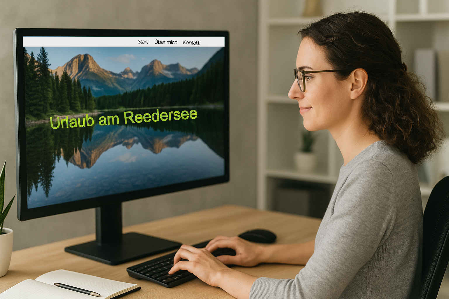 WordPress Webdesignerin Webdesignerin erstellt eine Webseite für ein Erholungsgebiet